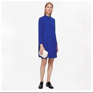 COS royal blue dress with pleating